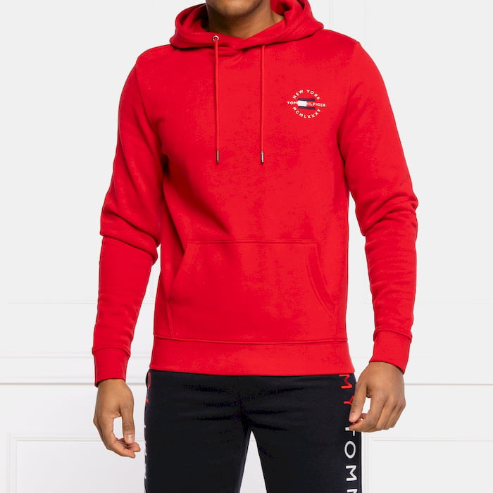 Tommy Hilfiger Camisola Hoodie Mw0mw18368 Red Vermelho Shot6