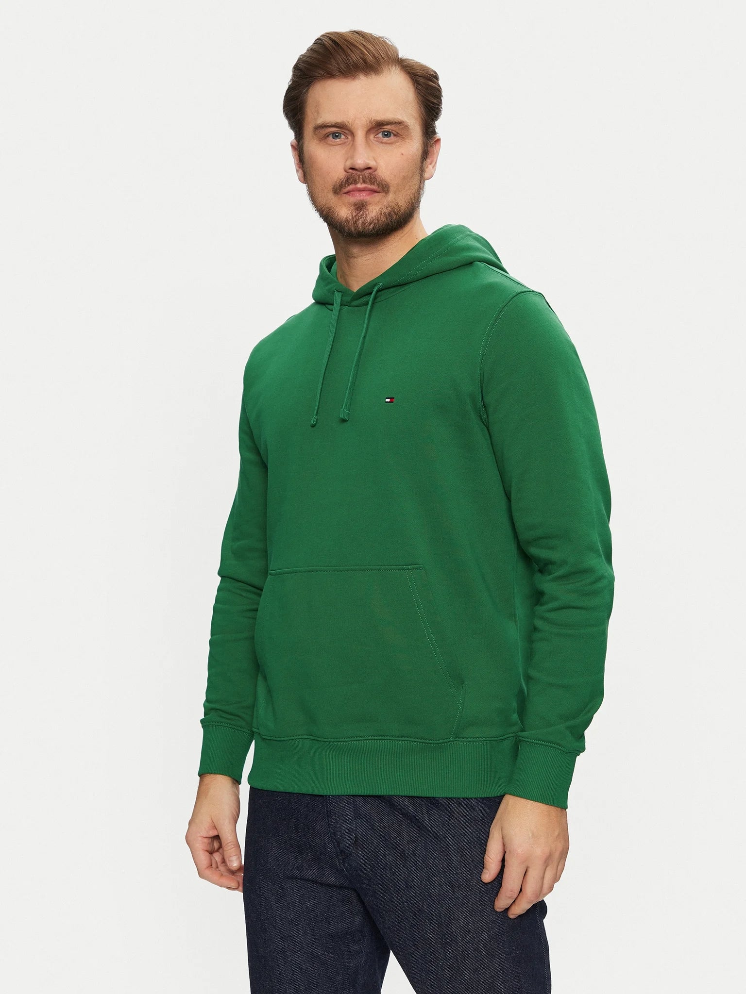 Tommy Hilfiger Camisola Hoodie Mw0mw37235 Green Verde_shot1