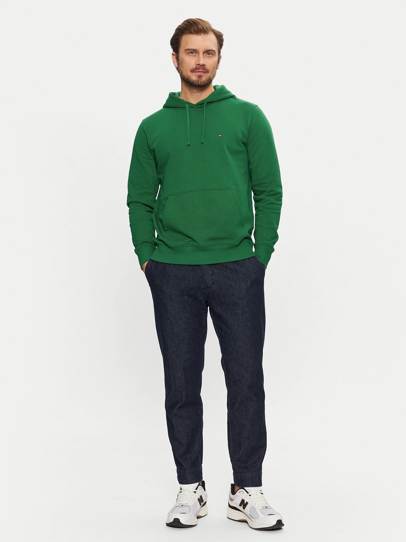Tommy Hilfiger Camisola Hoodie Mw0mw37235 Green Verde_shot2