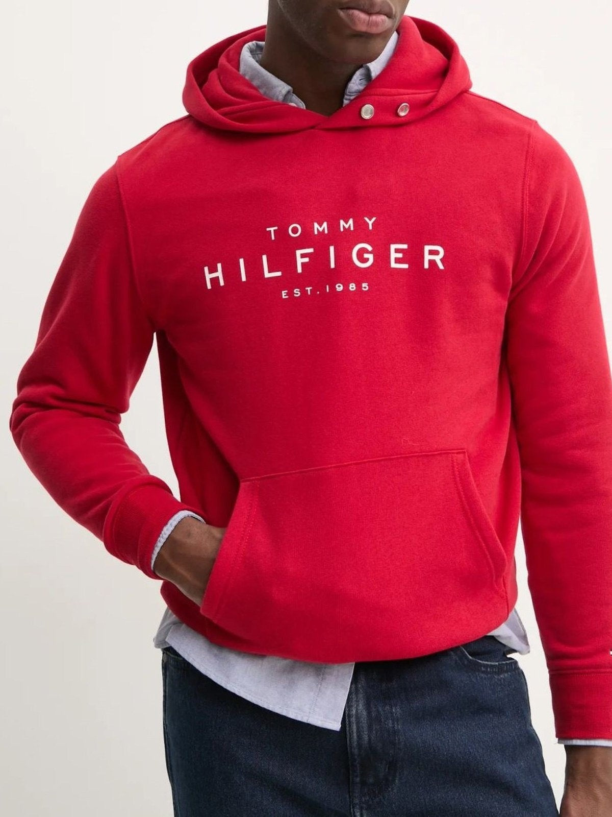 Tommy Hilfiger Camisola Hoodie Mw0mw37455 Red Vermelho_shot1
