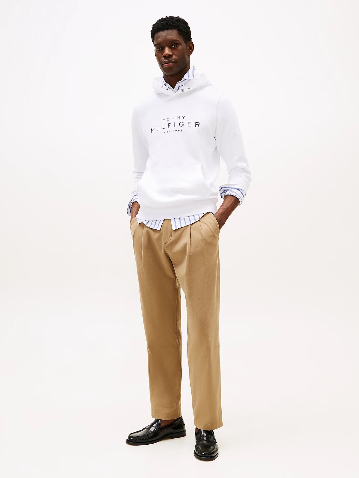 Tommy Hilfiger Camisola Hoodie Mw0mw37455 White Branco_shot2