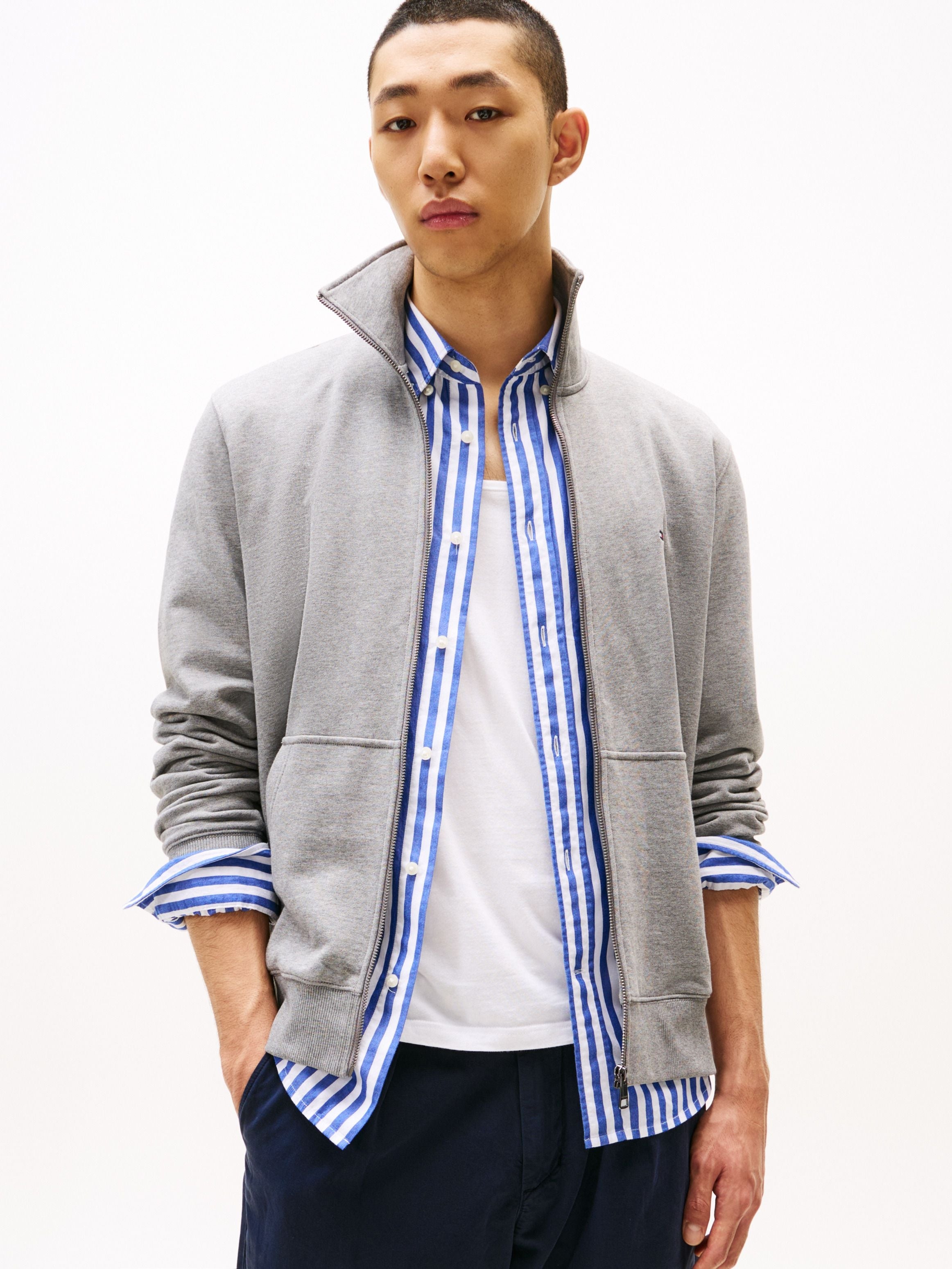 Tommy Hilfiger Camisola Hoodie Mw0mw38084 Grey Cinza_shot5