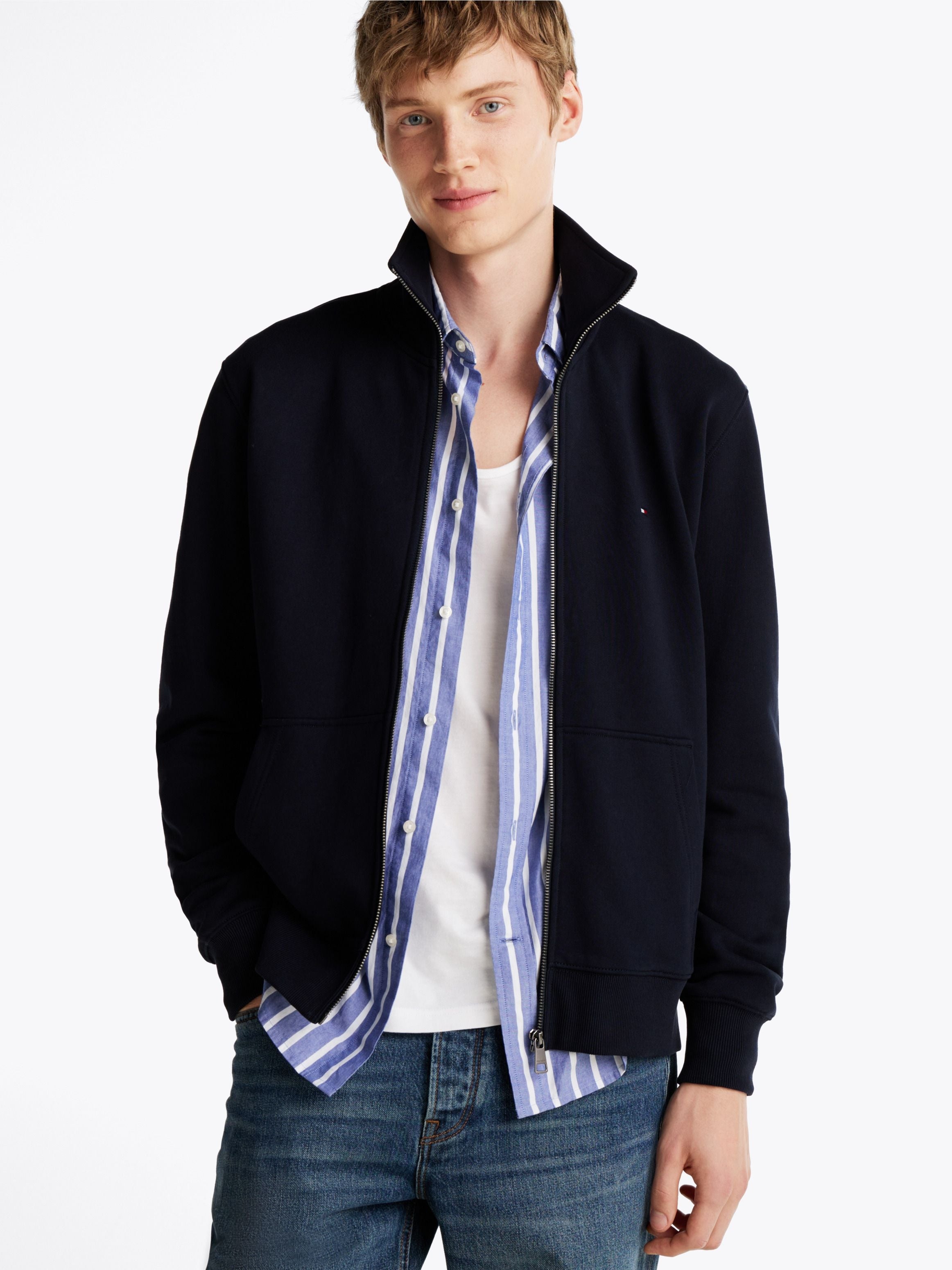 Tommy Hilfiger Camisola Hoodie Mw0mw38084 Navy Navy_shot5