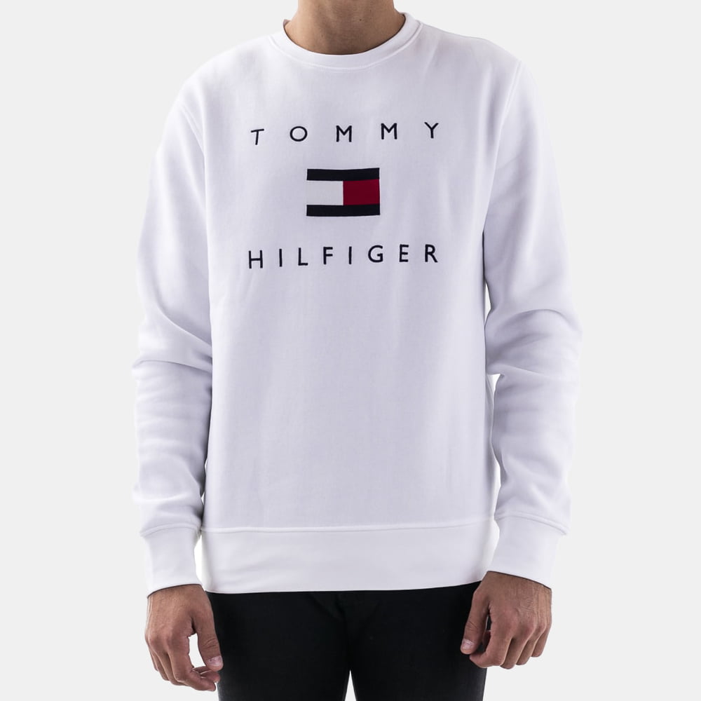 Tommy Hilfiger Camisola Sweat Mw0mw14204 White Branco Shot1