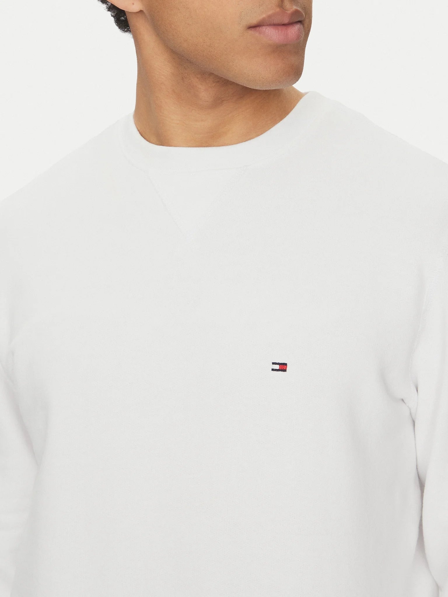 Tommy Hilfiger Camisola Sweat Mw0mw32735 White Branco_shot2