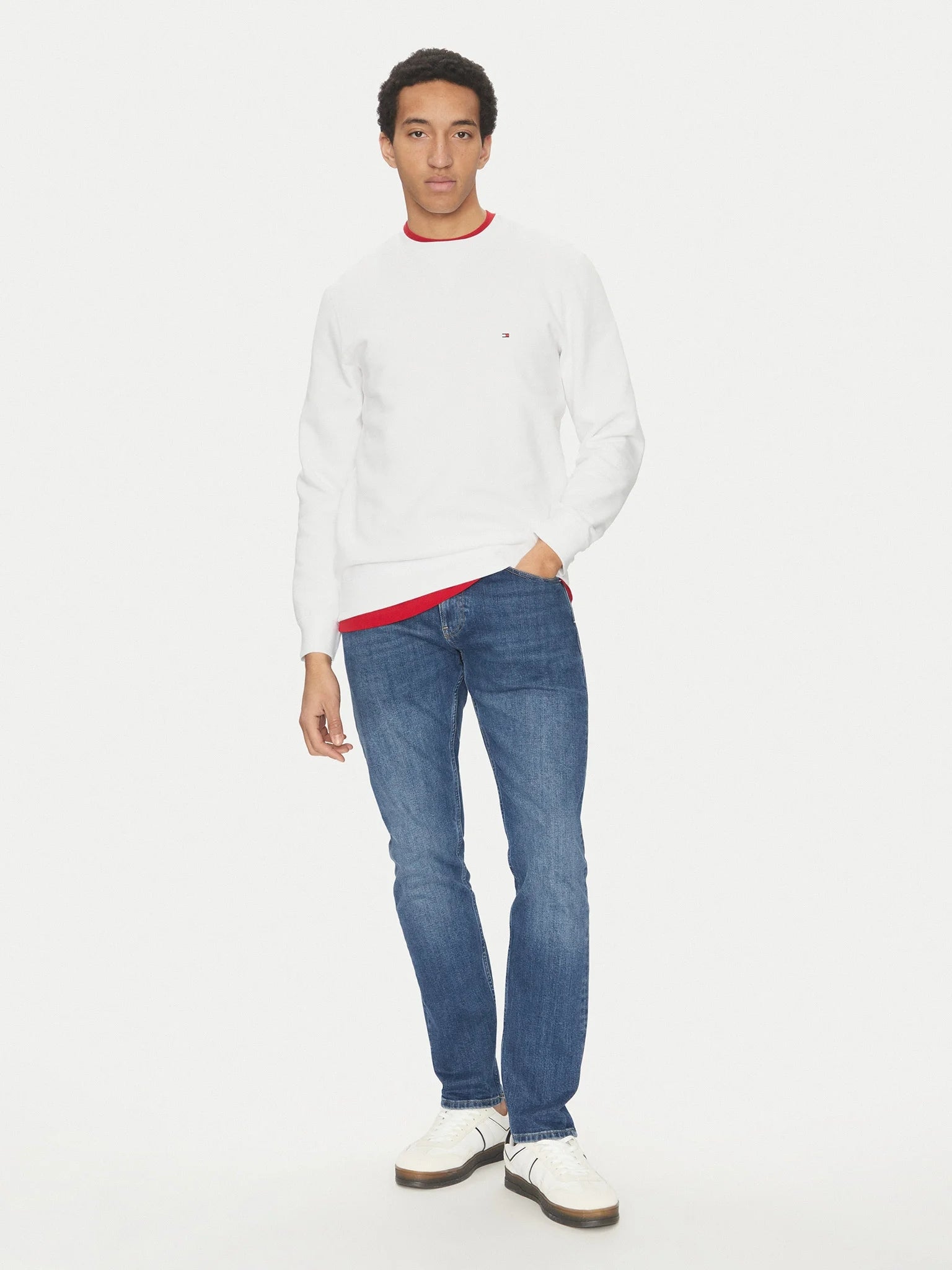 Tommy Hilfiger Camisola Sweat Mw0mw32735 White Branco_shot4