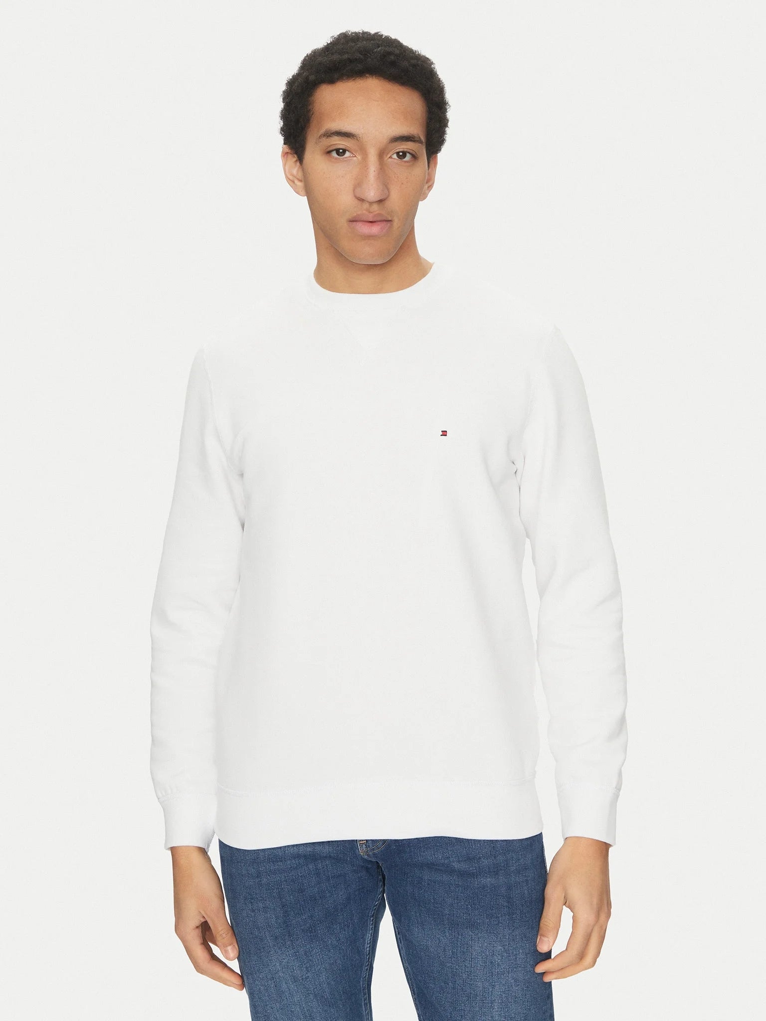 Tommy Hilfiger Camisola Sweat Mw0mw32735 White Branco_shot5