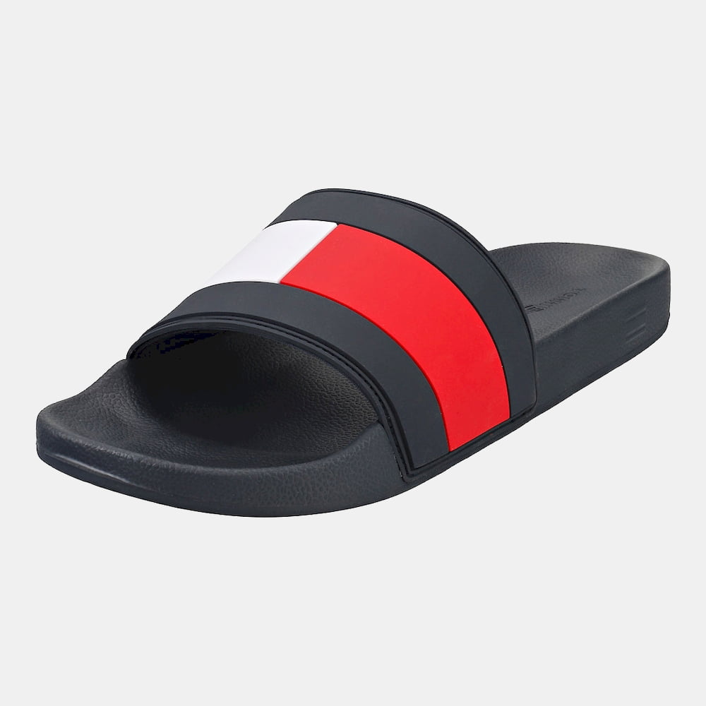 Tommy Hilfiger Chinelos Slippers Fm0fm03810 Navy Wh Re Azul Branco Vermelho Shot2