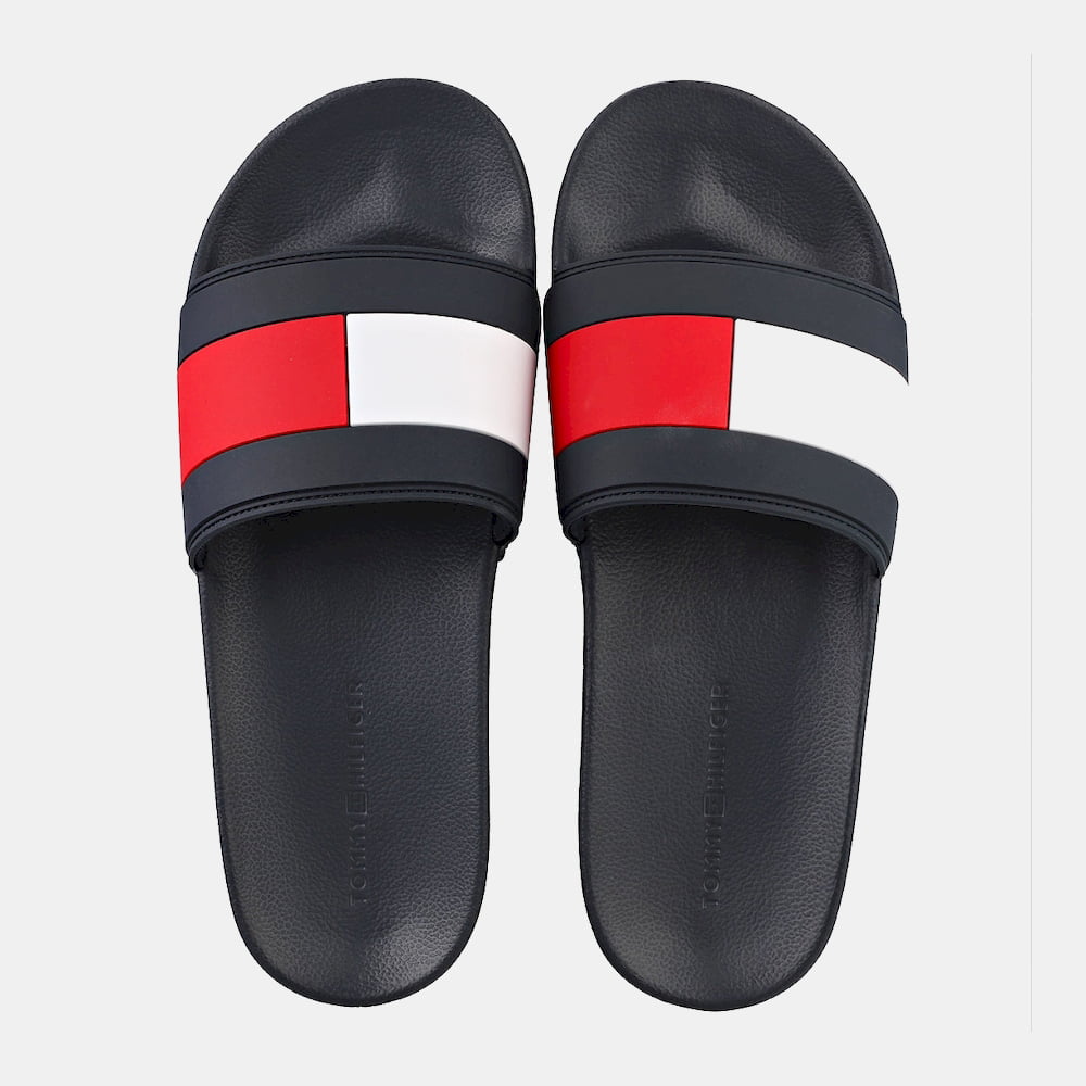 Tommy Hilfiger Chinelos Slippers Fm0fm03810 Navy Wh Re Azul Branco Vermelho Shot6