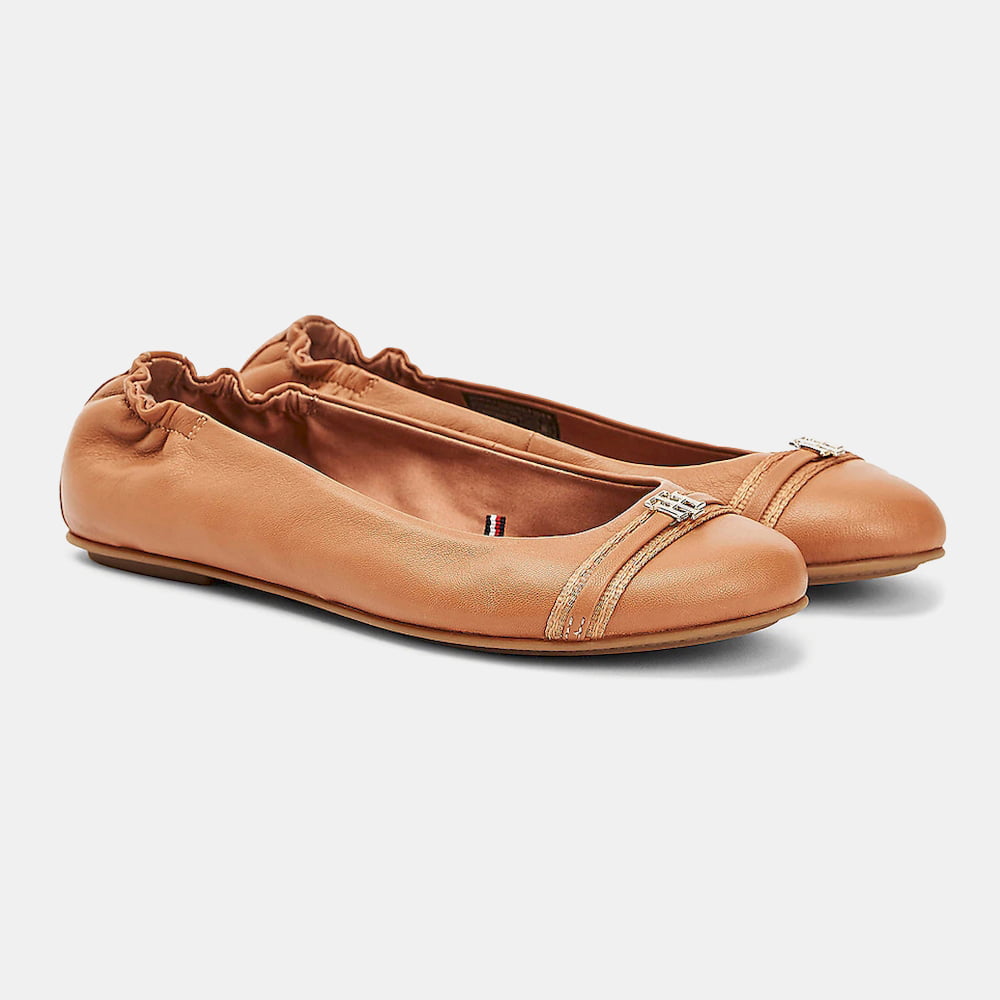 Tommy Hilfiger Sabrinas Ballet Flats Fw0fw05135 Tan Tan Shot2