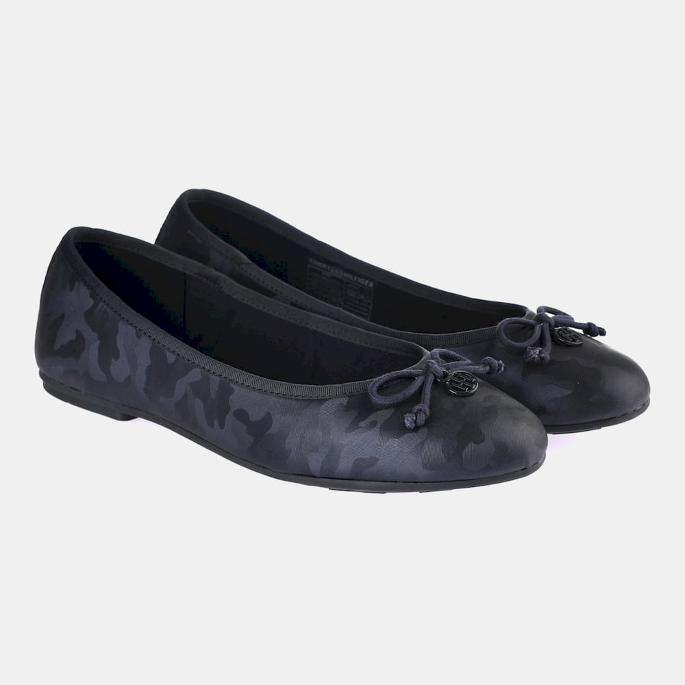 Tommy Hilfiger Sabrinas Ballet Flats Shinycamo Navy Navy Shot2