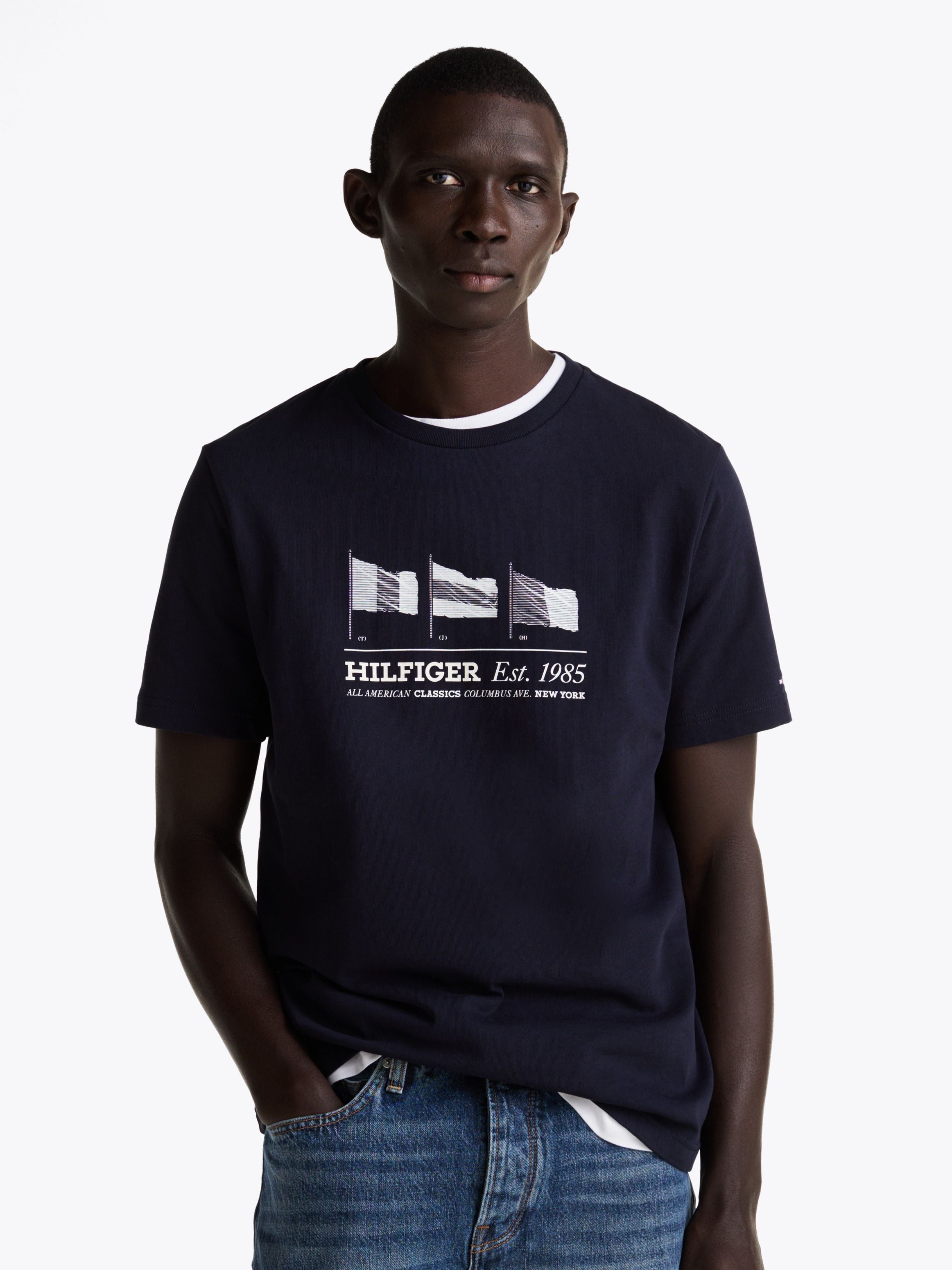 Tommy Hilfiger T Shirt Mw0mw37439 Navy Navy_shot3