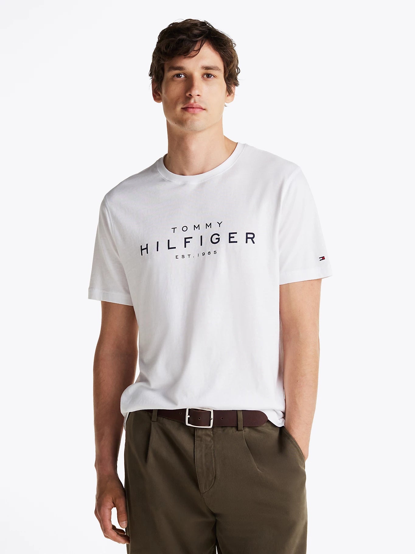 Tommy Hilfiger T Shirt Mw0mw37448 White Branco_shot5