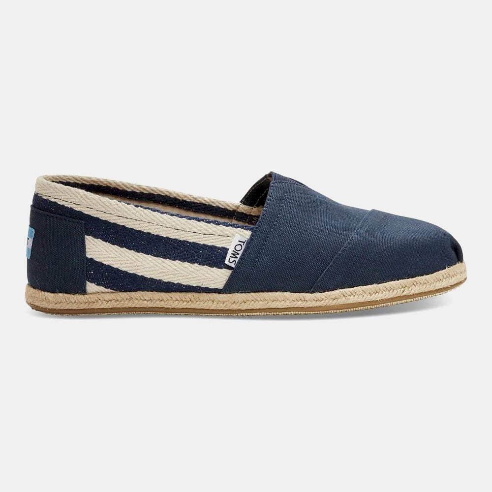 Toms Slip On Slippers 10005418 Blu Stripe Azul Shot2
