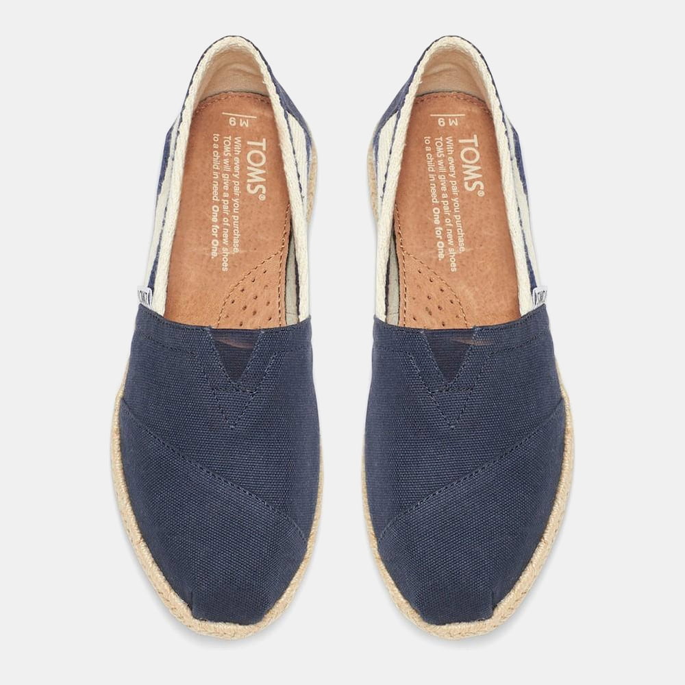 Toms Slip On Slippers 10005418 Blu Stripe Azul Shot4