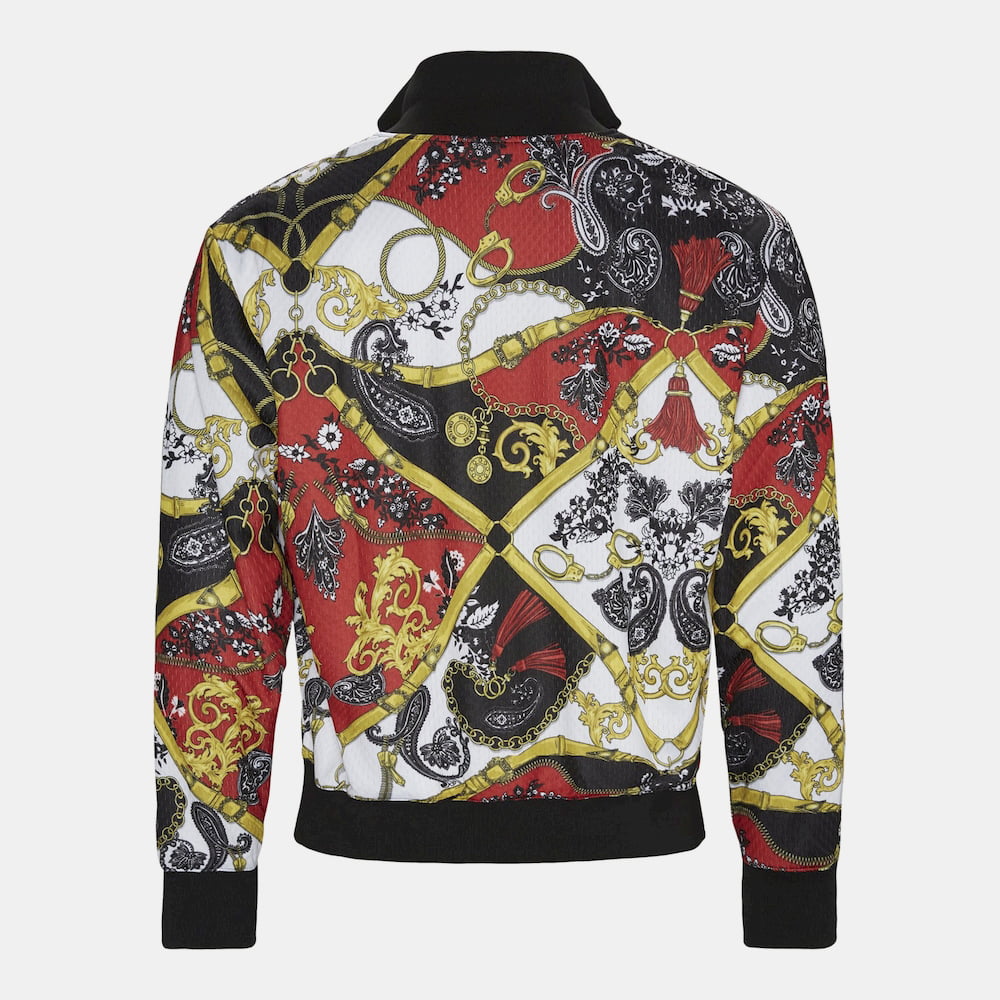 Versace Blusão Jackets B7gza7f3 Black Red Preto Vermelho Shot4