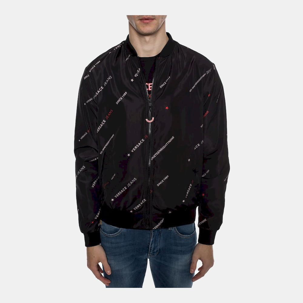 Versace Blusão Jackets C1gtb94a Blk Multi Preto Multicolor Shot4
