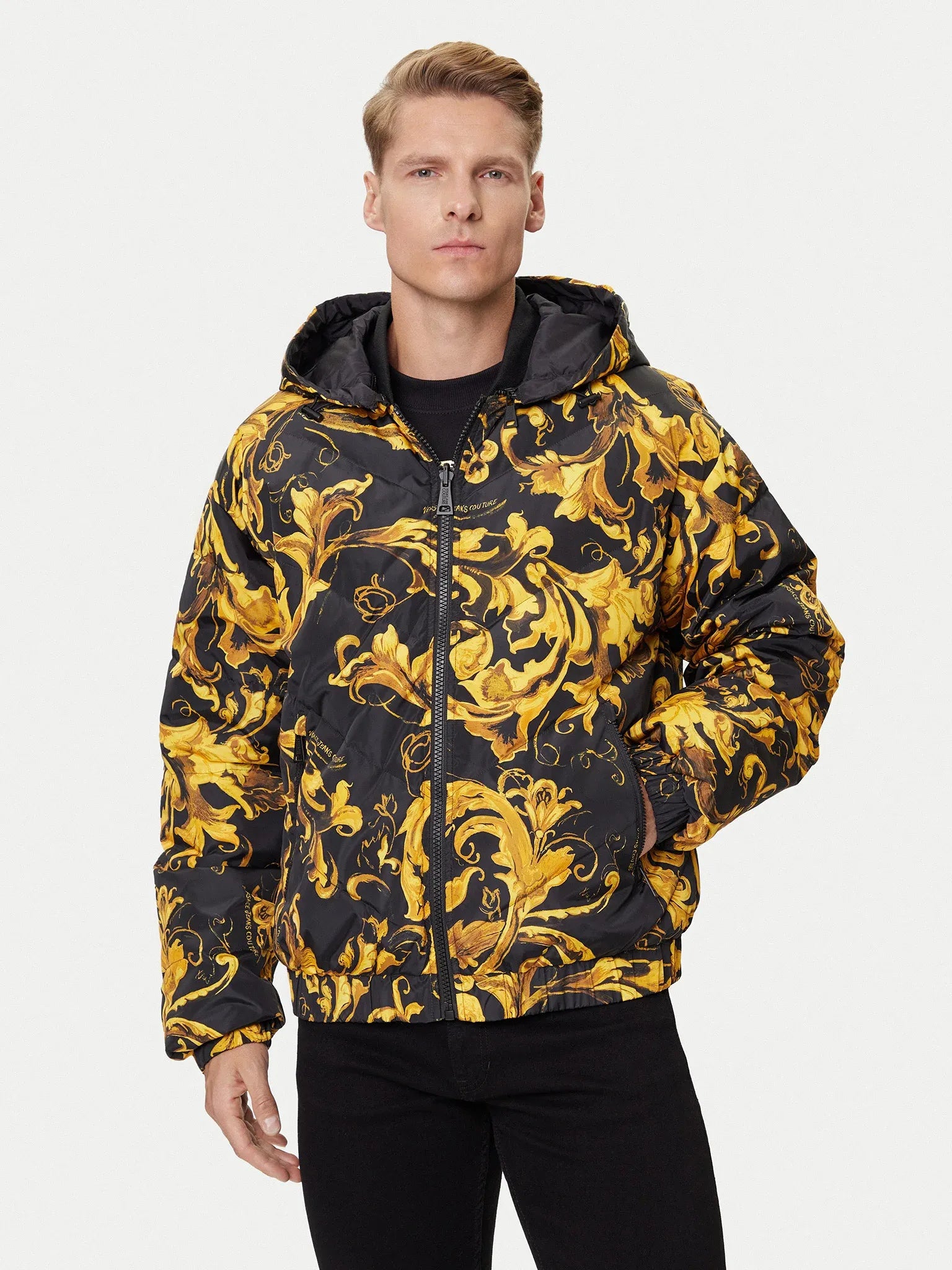 Versace Blusao Jackets 79gaud16 Blk Gold Preto Ouro_shot1