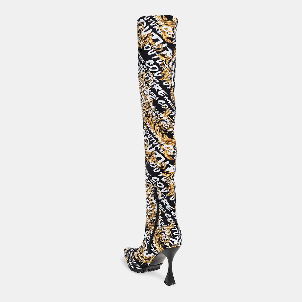 Versace Botas Boots 73va3s82 Blk Gold Preto Ouro Shot10