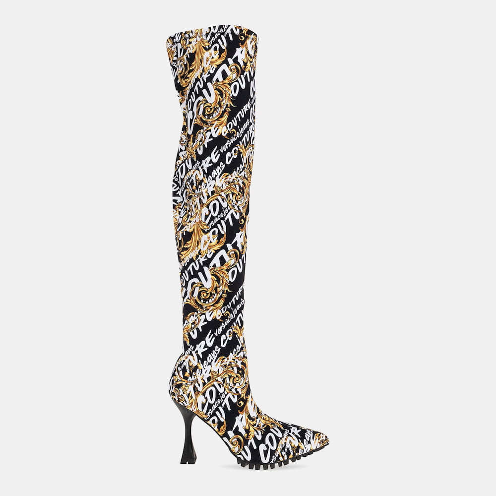 Versace Botas Boots 73va3s82 Blk Gold Preto Ouro Shot4