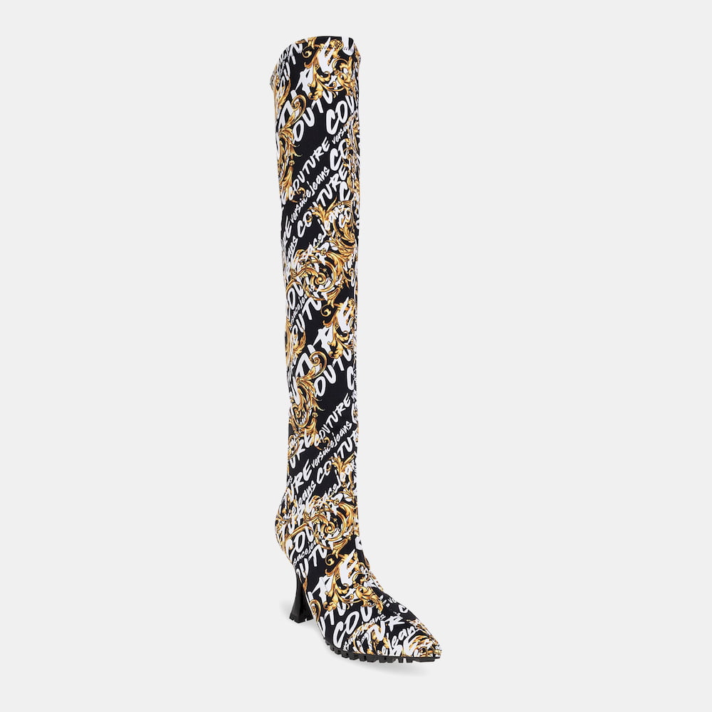 Versace Botas Boots 73va3s82 Blk Gold Preto Ouro Shot8