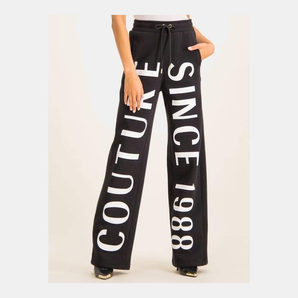 Versace Calças Trousers A1hub111 Blk White Preto Branco Shot8