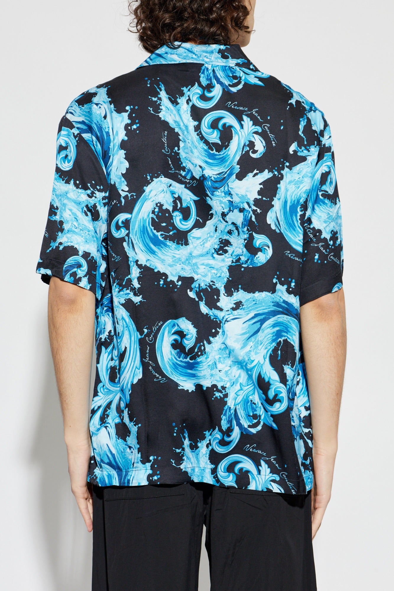 Versace Camisa Shirt 80gal2b0 Black Blue Preto Azul_shot4