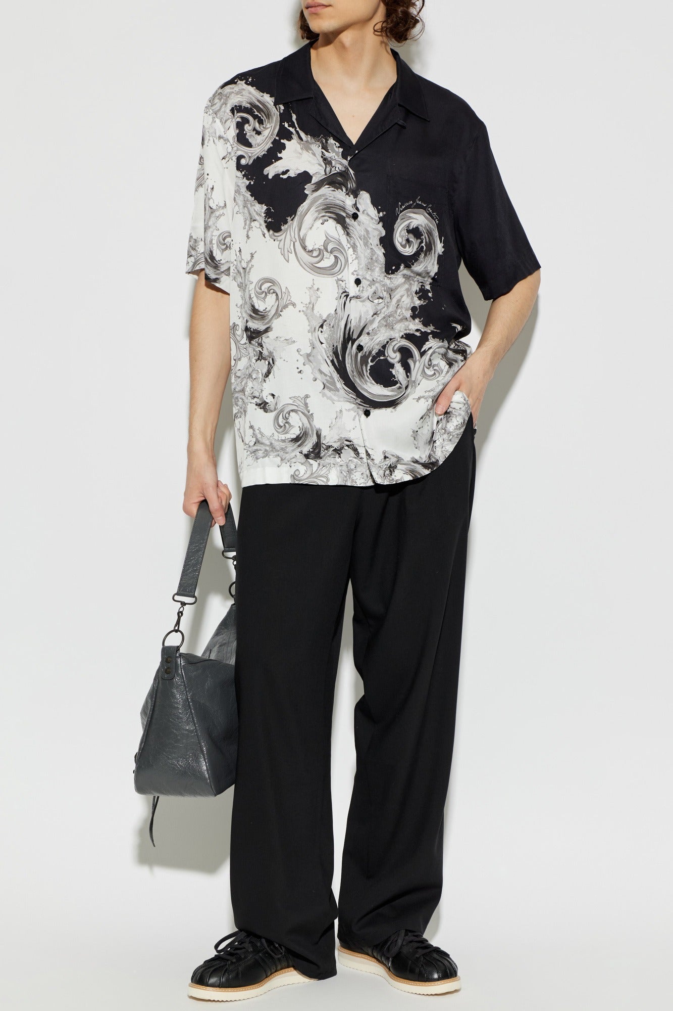 Versace Camisa Shirt 80gal2bb Black Preto_shot2