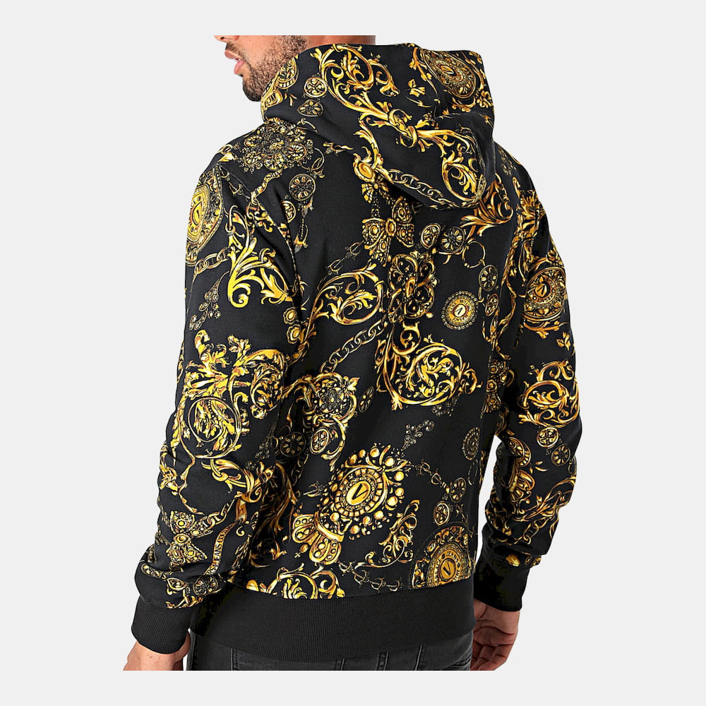 Versace Camisola Hoodie 71gai3z1 Blk Gold Preto Ouro Shot8