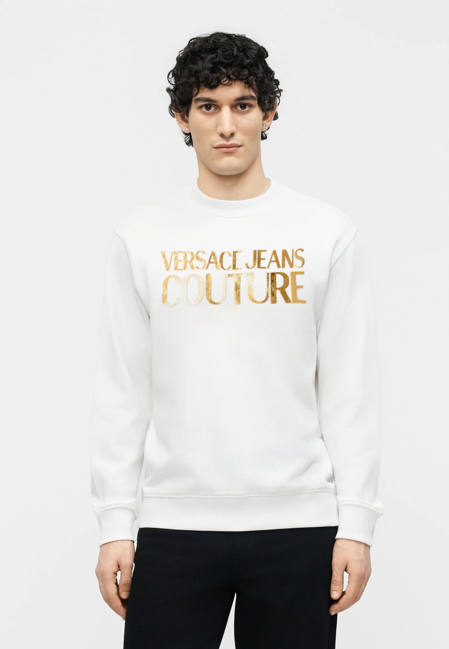 Versace Camisola Sweat 77gait05 Whi Gold Branco Dourado_shot4