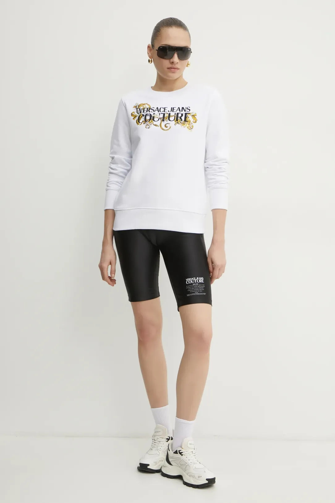 Versace Camisola Sweat 78haic06 Whi Gold Branco Dourado_shot2