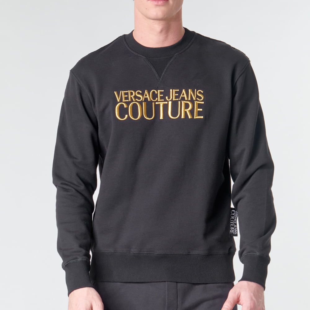 Versace Camisola Sweat B7gva7tg Blk Gold Preto Ouro Shot3