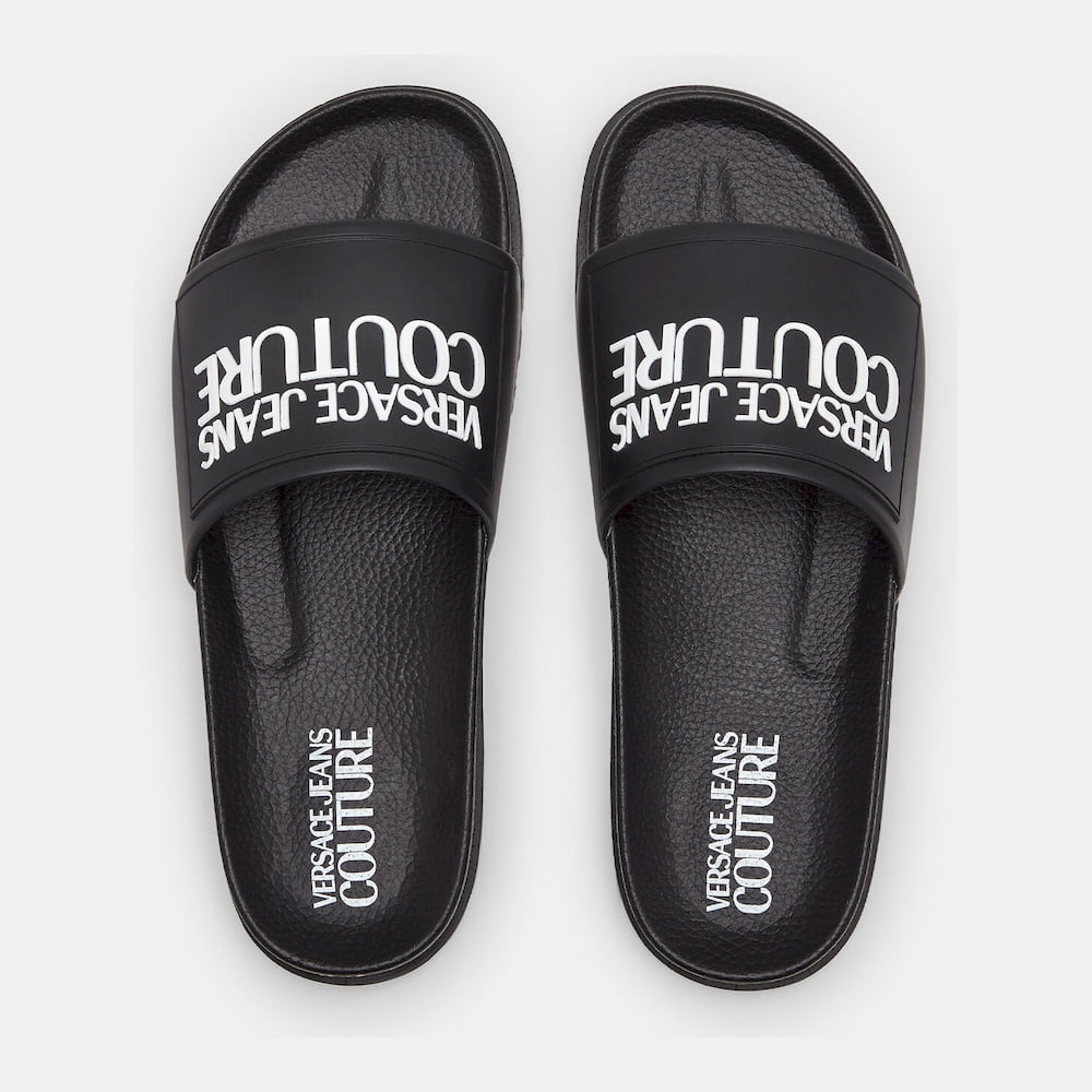 Versace Chinelos Slippers 71ya3sq2 Black Preto2