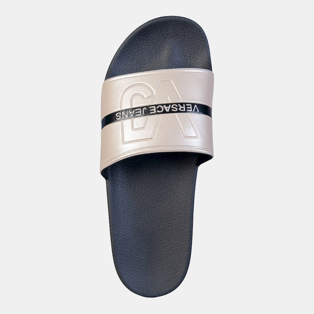 Versace Chinelos Slippers E0yrbsh1 Gold Dourado Shot14
