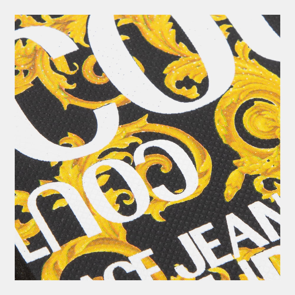 Versace Chinelos Slippers E0yvbsq8 Blk Yellow Preto Amarelo Shot12