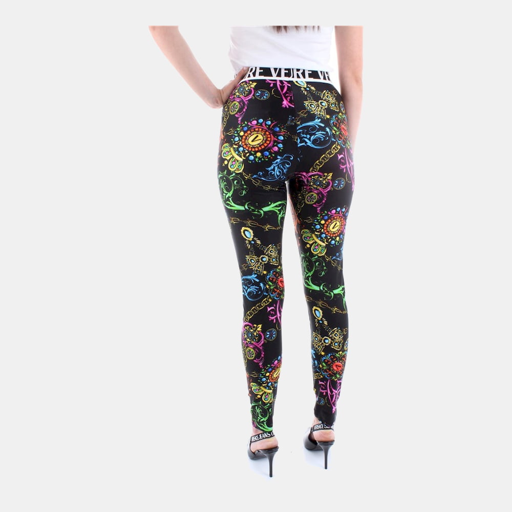 Versace Legging 71hac101 Js008 Black Pink Preto Rosa Shot8