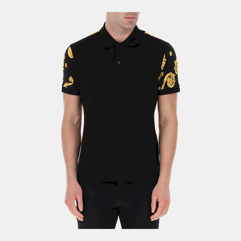 Versace Polo B3gvb7pa Blk Multi Preto Multicolor Shot4