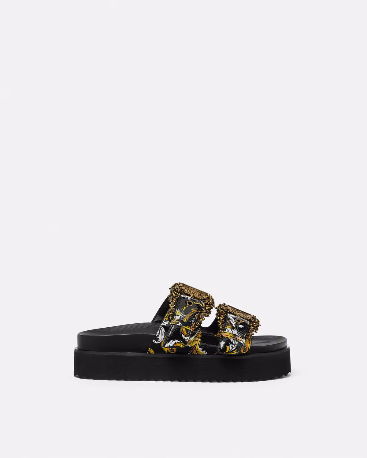 Versace Sandalias Sandals 78va3sm1 Blk Gold Preto Ouro_shot1