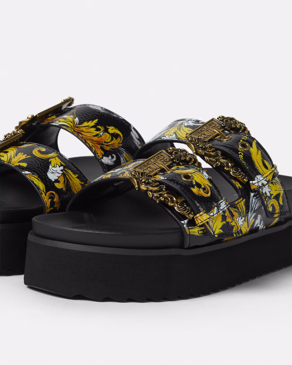 Versace Sandalias Sandals 78va3sm1 Blk Gold Preto Ouro_shot2