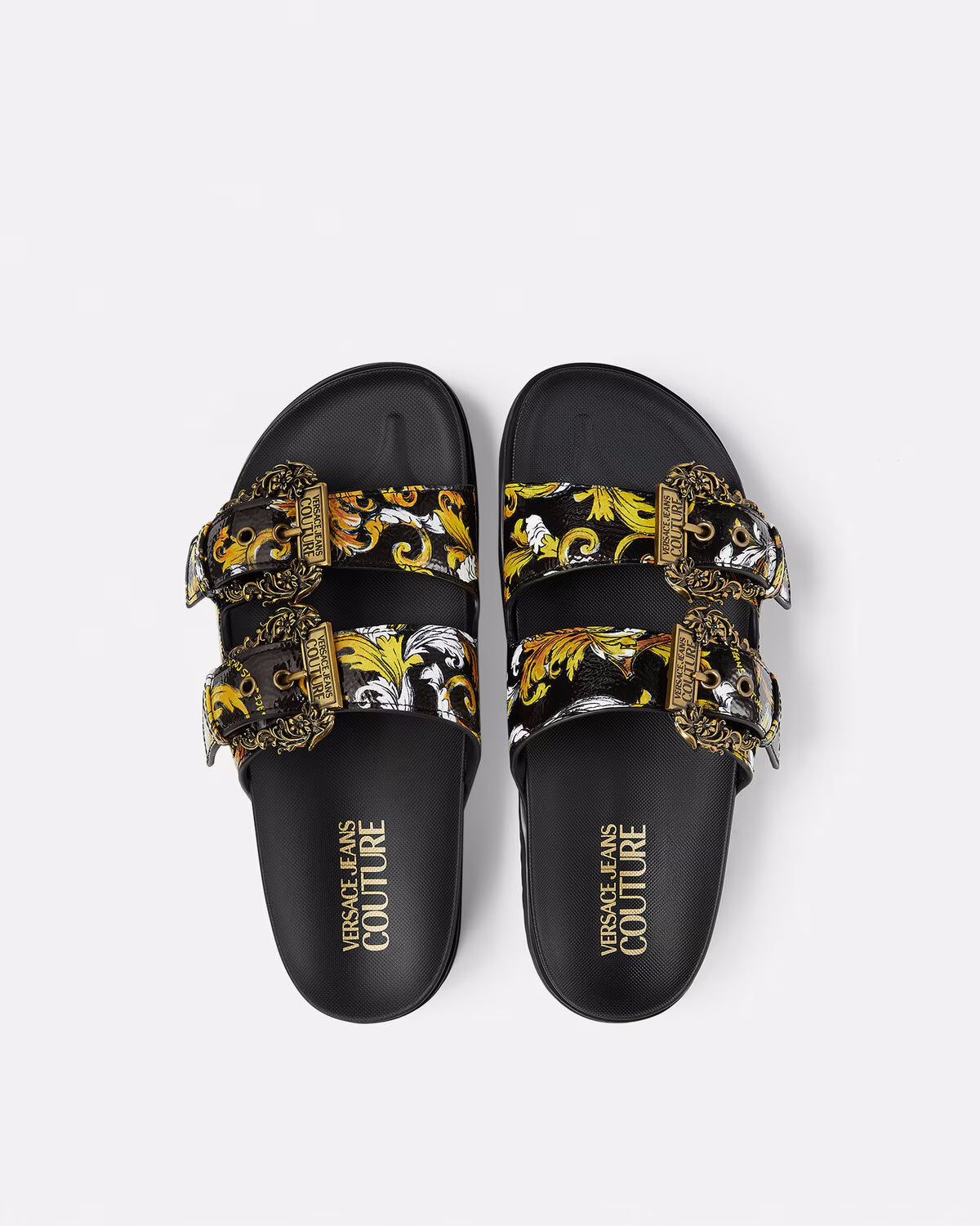 Versace Sandalias Sandals 78va3sm1 Blk Gold Preto Ouro_shot3
