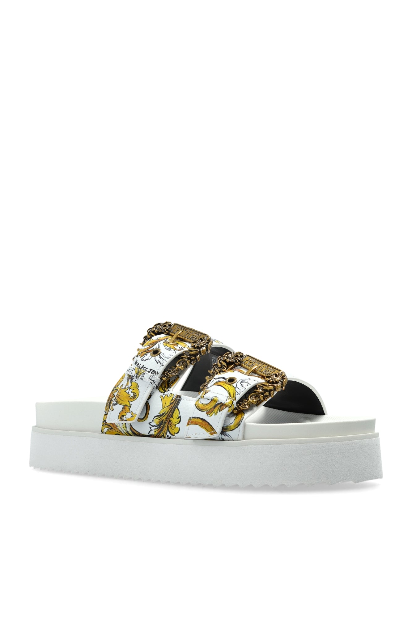 Versace Sandalias Sandals 78va3sm1 Whi Gold Branco Dourado_shot4