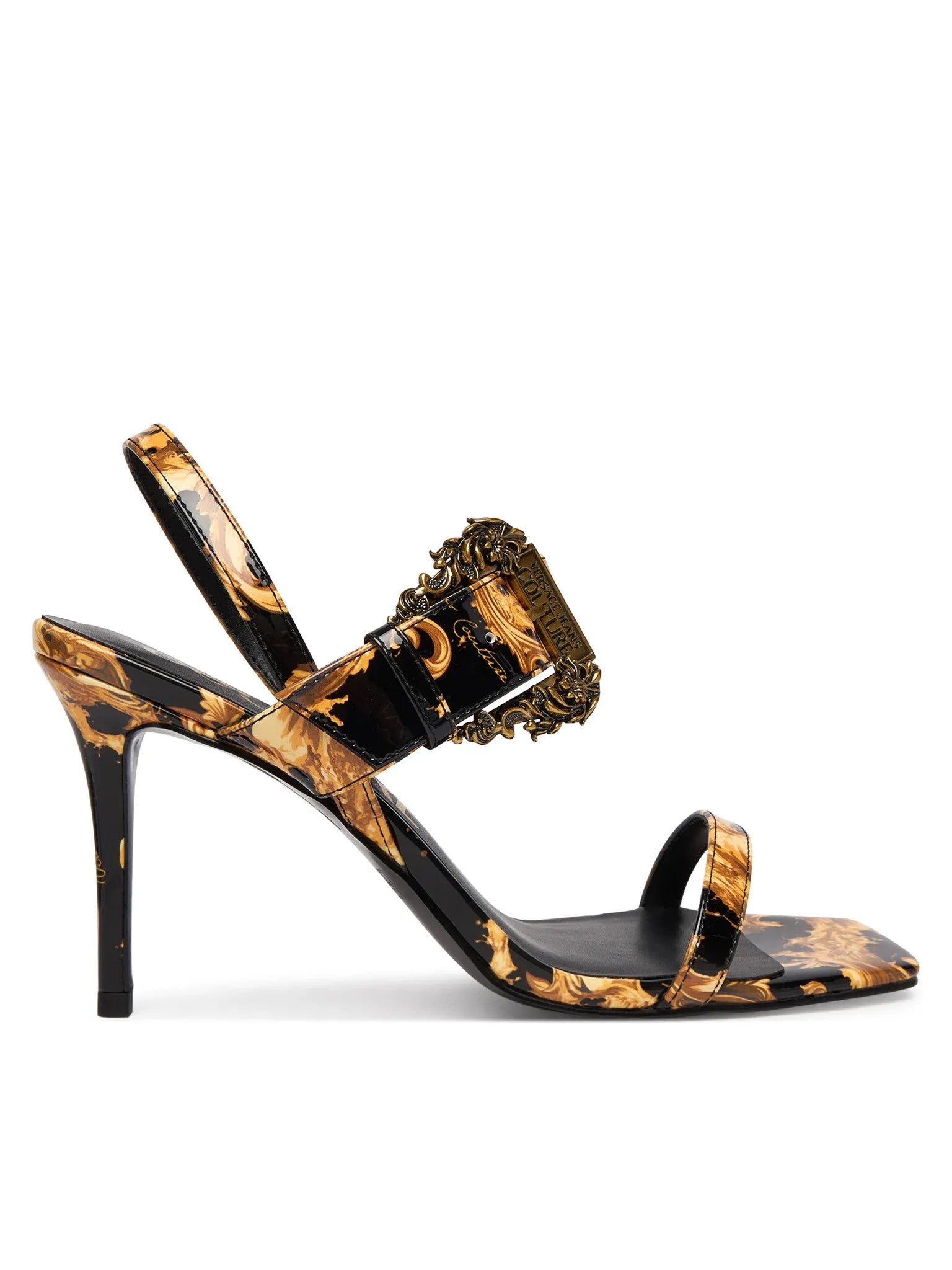 Versace Sandalias Sandals 80va3s71 Blk Gold Preto Ouro_shot1