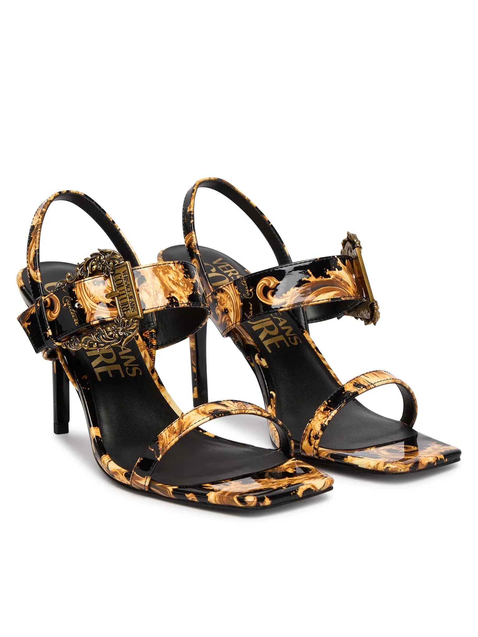 Versace Sandalias Sandals 80va3s71 Blk Gold Preto Ouro_shot2
