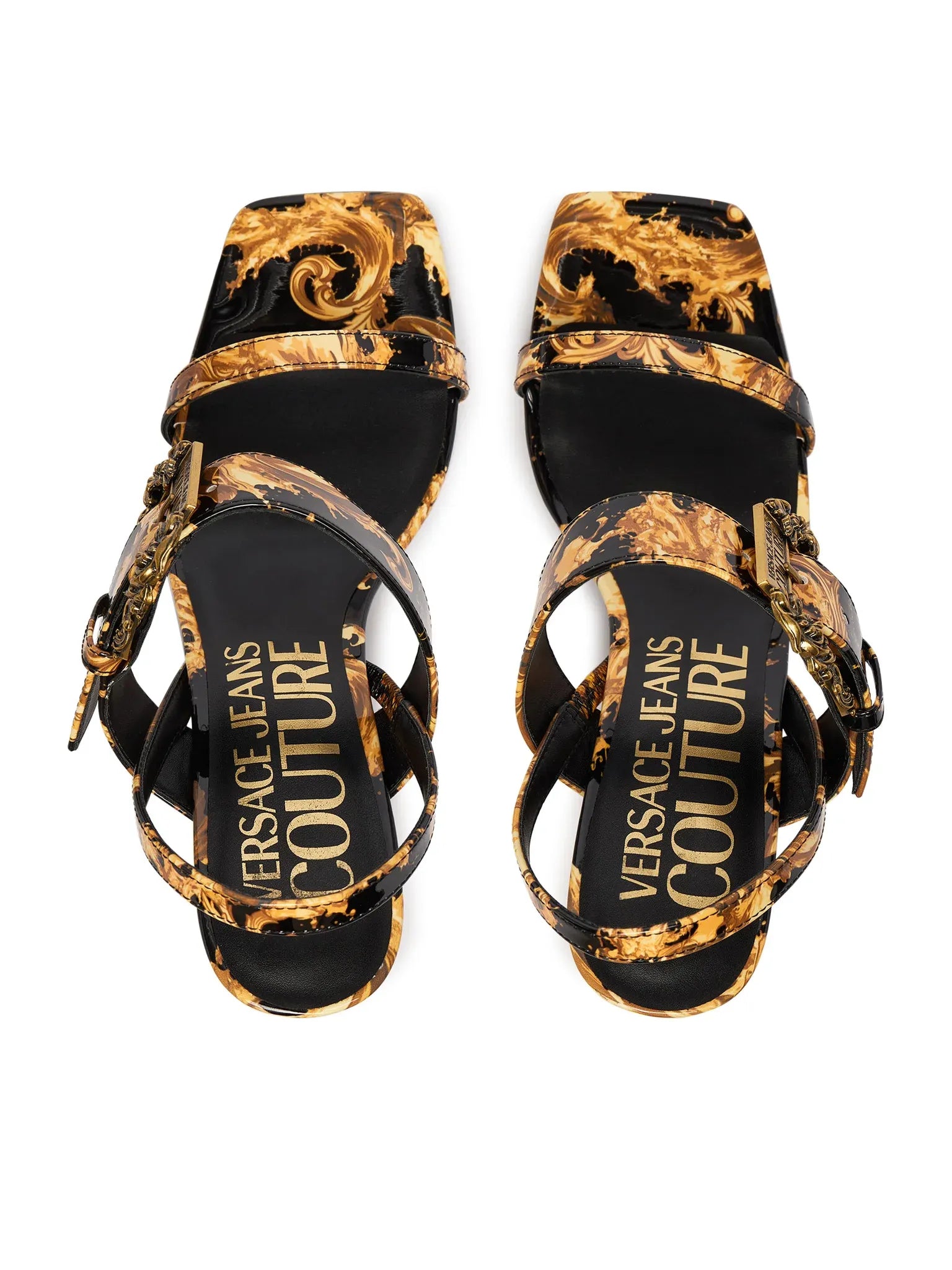Versace Sandalias Sandals 80va3s71 Blk Gold Preto Ouro_shot5