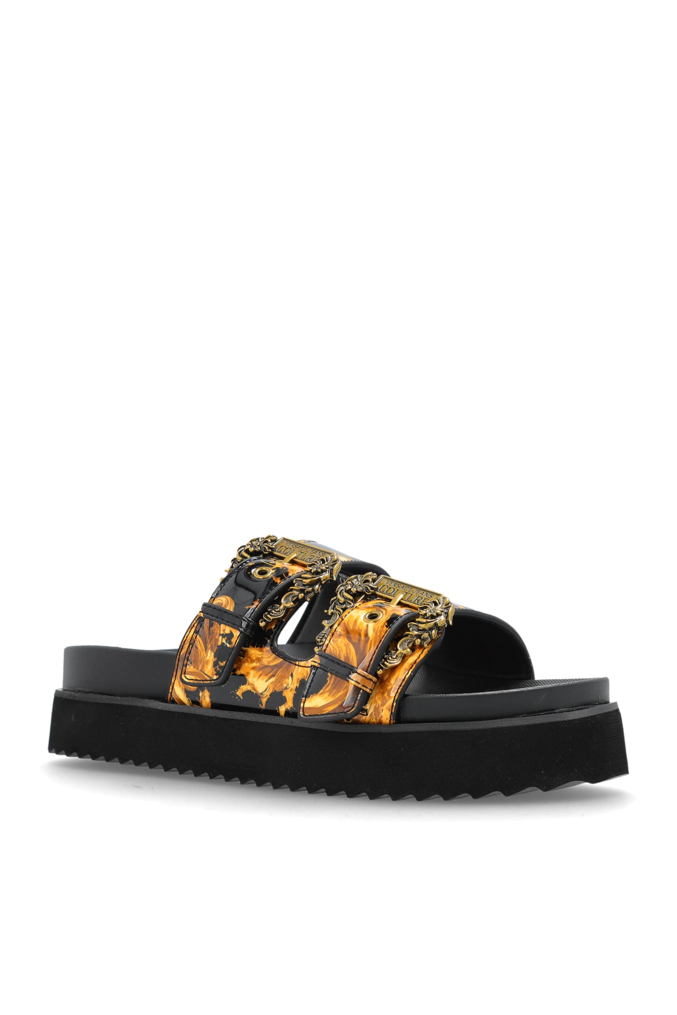 Versace Sandalias Sandals 80va3sm1 Blk Gold Preto Ouro_shot3
