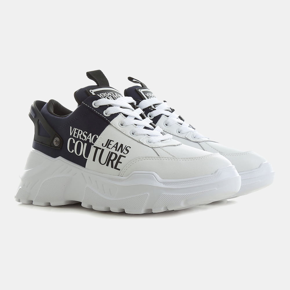 Versace Sapatilhas Sneakers Shoes 71ya3sc2 Whi Nvy Branco Navy Shot2