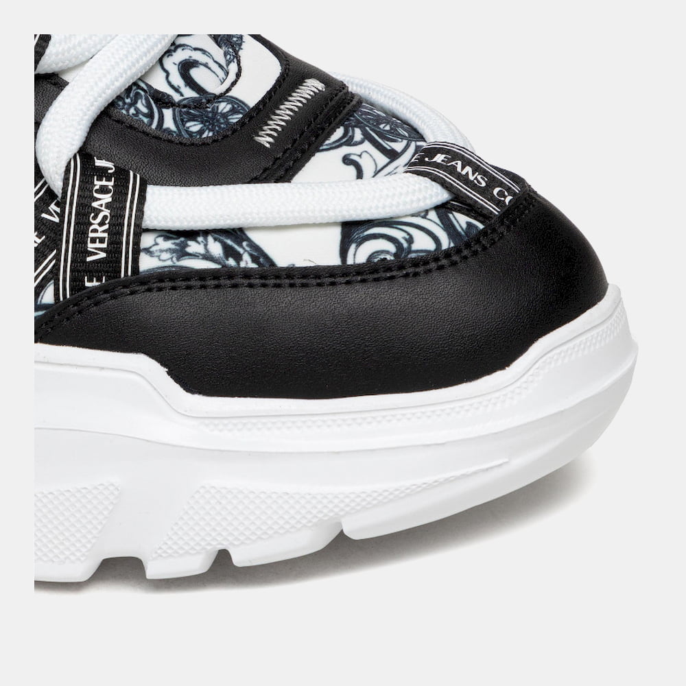 Versace Sapatilhas Sneakers Shoes 71ya3sc5 Blk White Preto Branco Shot10