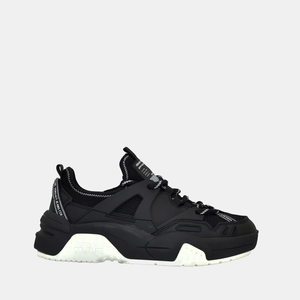 Versace Sapatilhas Sneakers Shoes 71ya3sf5 Blk White Preto Branco Shot3