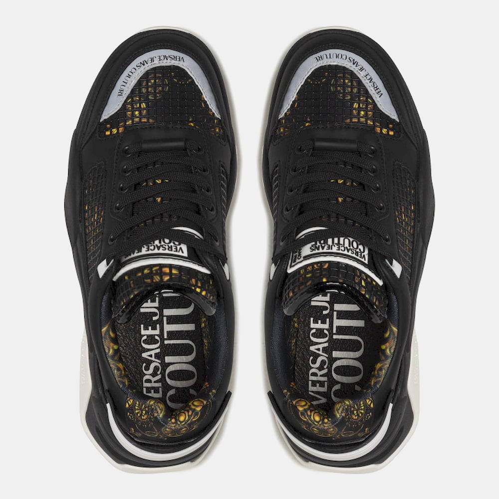 Versace Sapatilhas Sneakers Shoes 71ya3sf9 Blk Gold Preto Ouro Shot15 Resultado