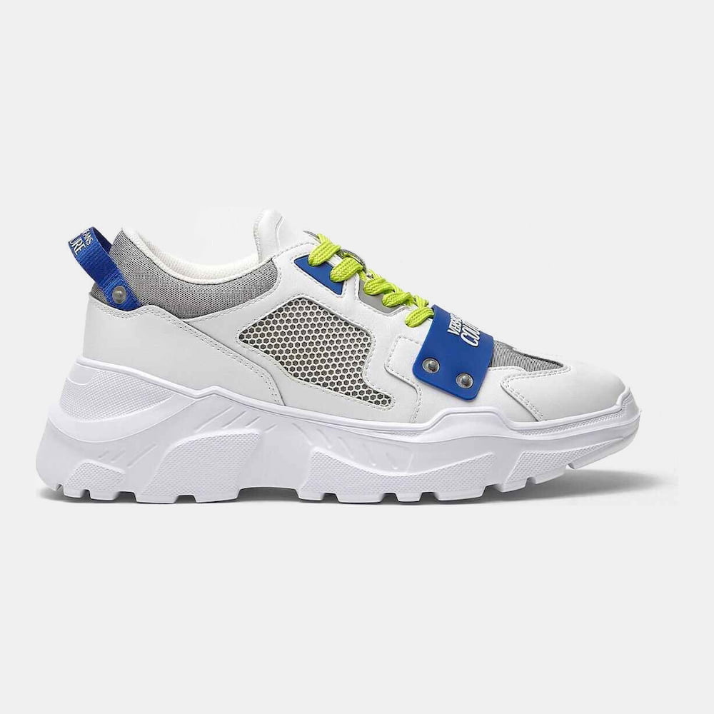 Versace Sapatilhas Sneakers Shoes 72ya3sc4 White Blue Branco Azul Shot2